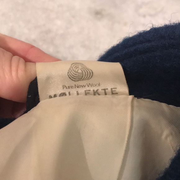 Vintage Scandinavian Wool Jacket A.S. Evebofoss Womens Size M/L Ivory Blue - Picture 10 of 13